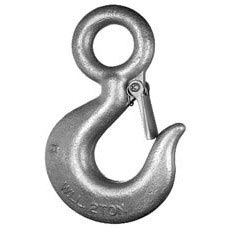 7-1/2 TON DOMESTIC CARBON EYE HOIST HOOK WITH LATCH